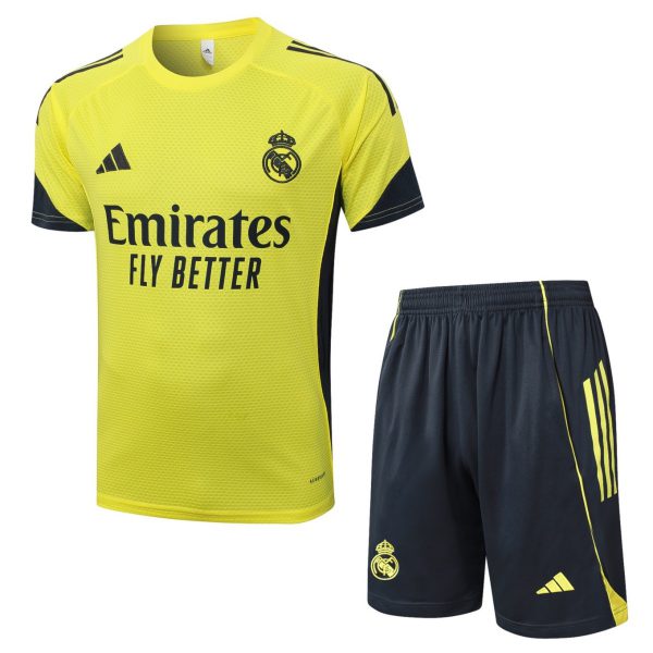 2026 Real Madrid Yellow Training Set Shirt and Shorts