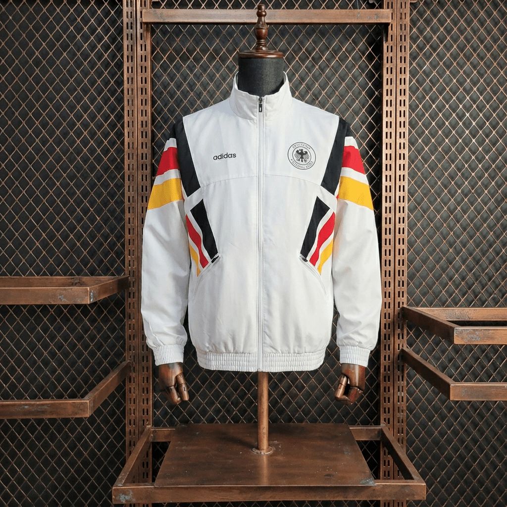 1996 Vintage Style Germany White Windbreaker Sport Unifom jersey Sport Unifom