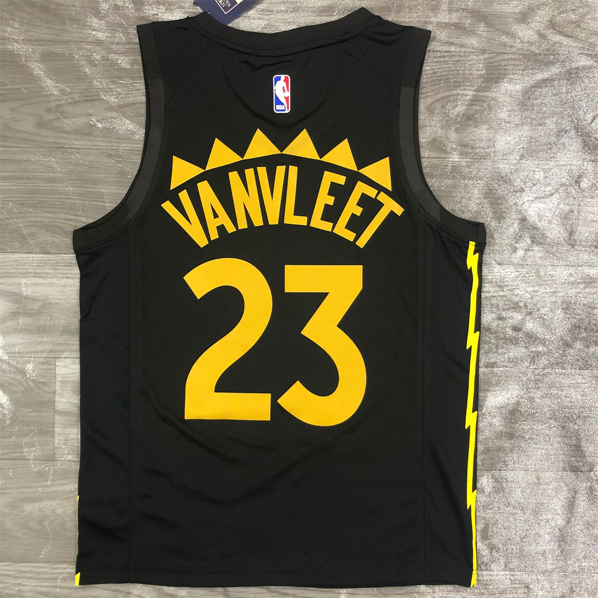 NBA Toronto Raptors V-Neck Black jersey VANVLEET#23 S-XXL