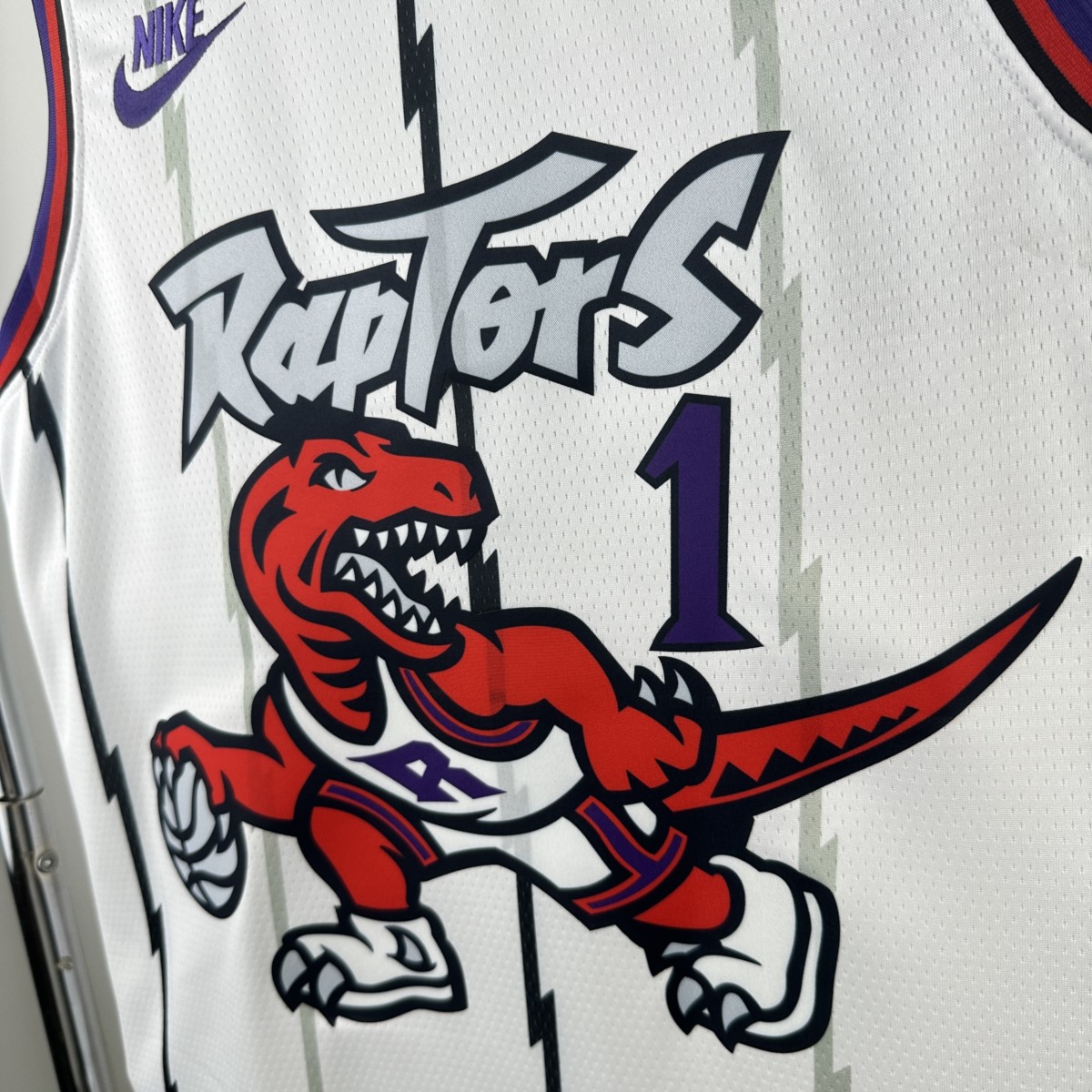 NBA Toronto Raptors Round Neck White McGRADY#1 jersey S-XXL
