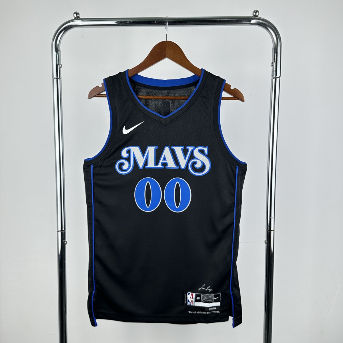 NBA Dallas Mavericks 2024 V-Neck Black Jersey CHRISTIE#00 S-XXL