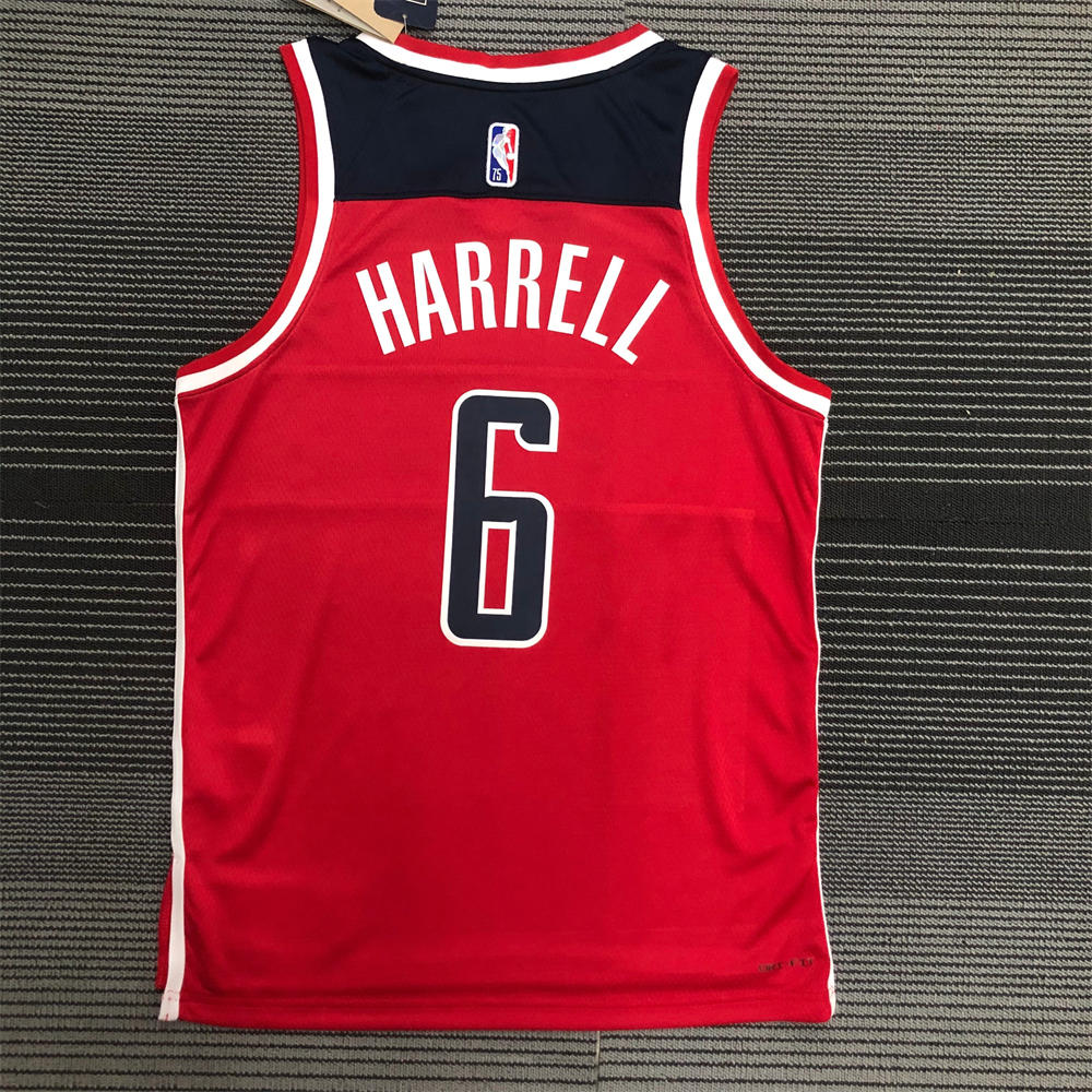 NBA Washington Wizards 75th Anniversary RED HARRELL#3 Jersey S-XXL
