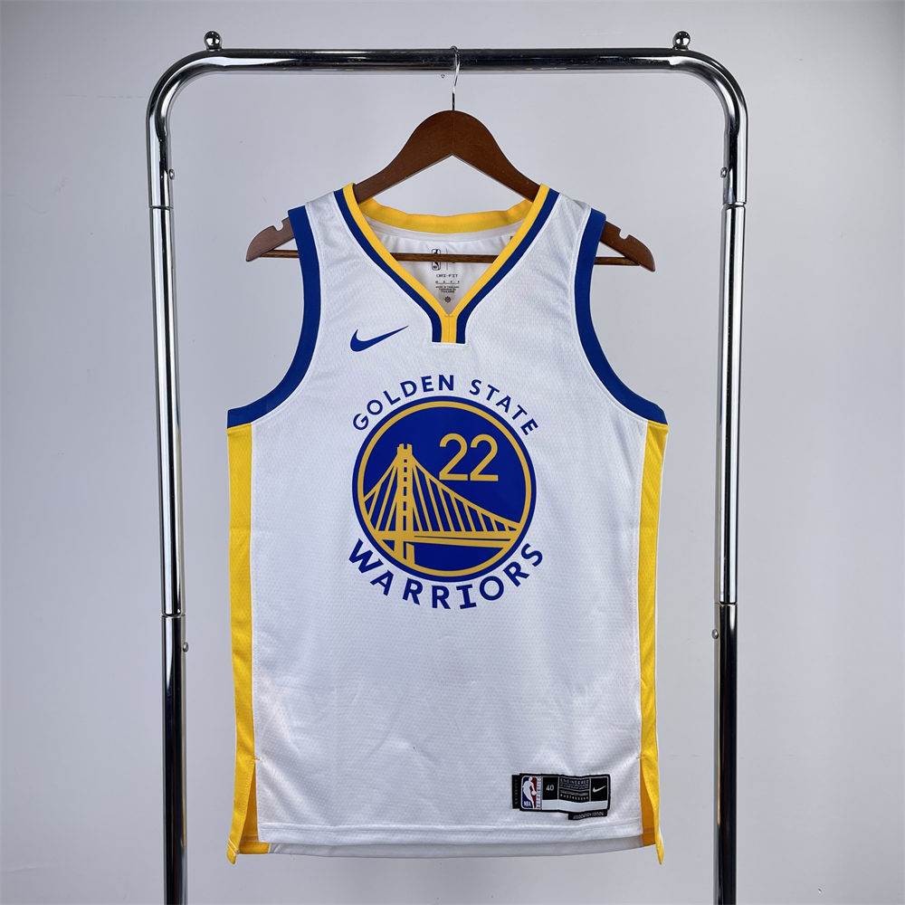 NBA Golden State Warriors 2023 V-Neck White Jersey WIGGINS#22 S-XXL