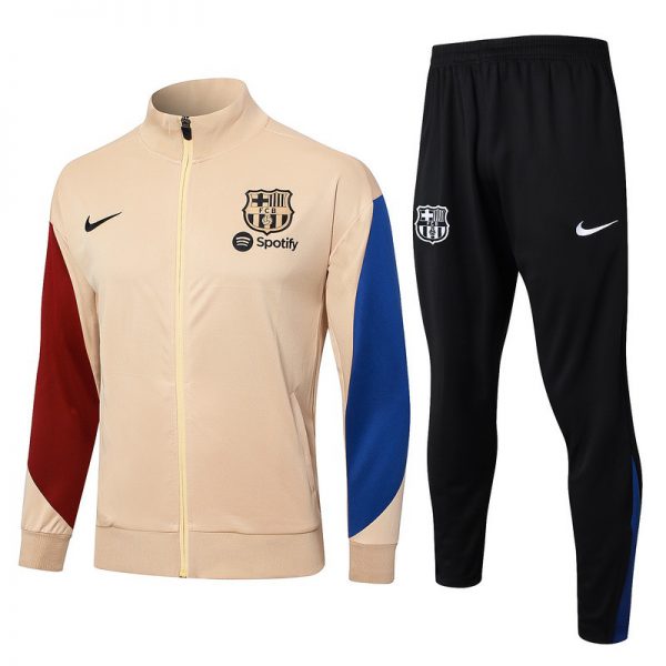 2024 Barcelona Khaki Jacket Training Suit Set Football Team Shirt Sports Fashion