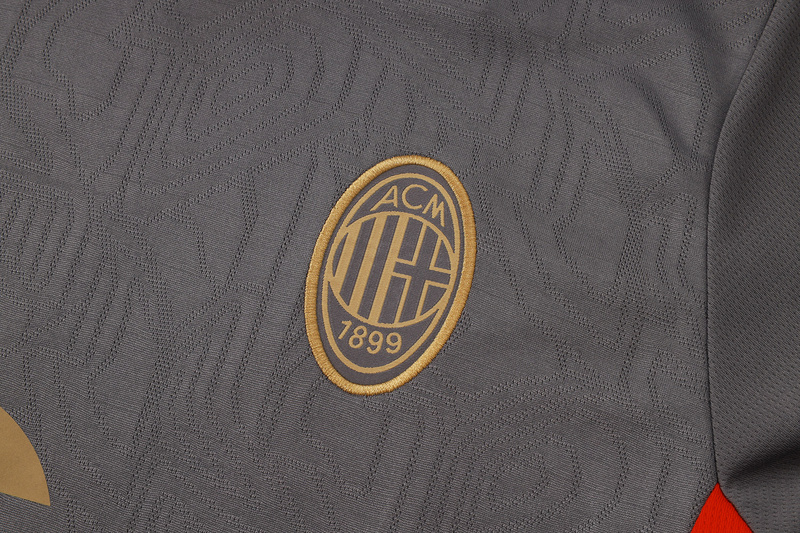24/25 AC Milan Grey Training Set Shirt and Shorts