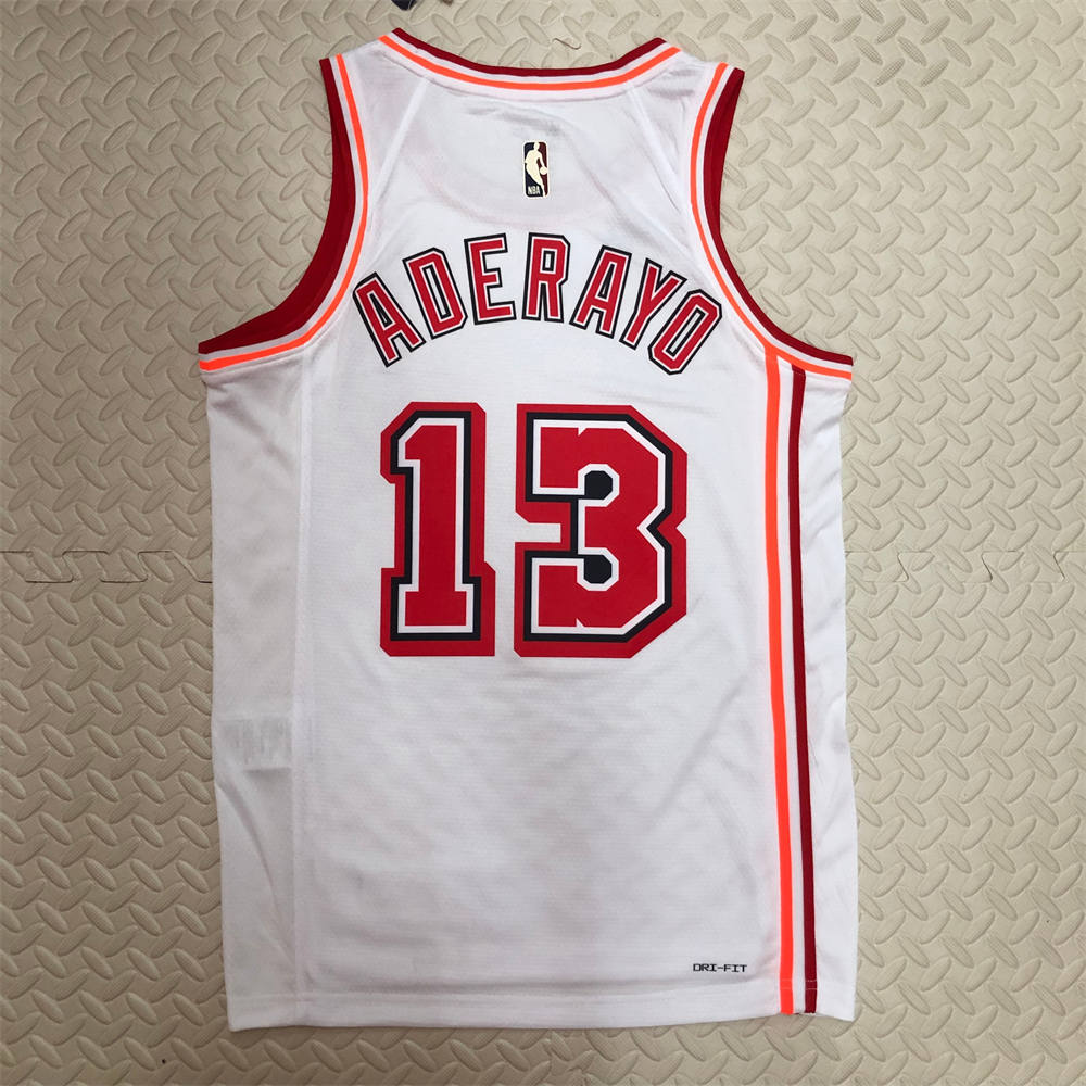 NBA Miami Hearts V-Neck White Jersey ADEBAYO#13 S-XXL