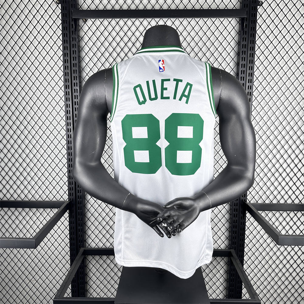 NBA Boston Celtics Round Neck White Jersey QUETA#88 S-XXL