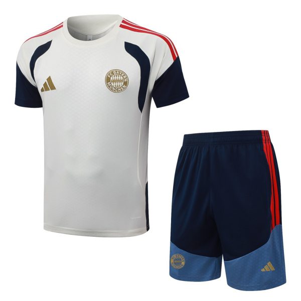 2026 Bayern Munich Beige Training Set Shirt and Shorts
