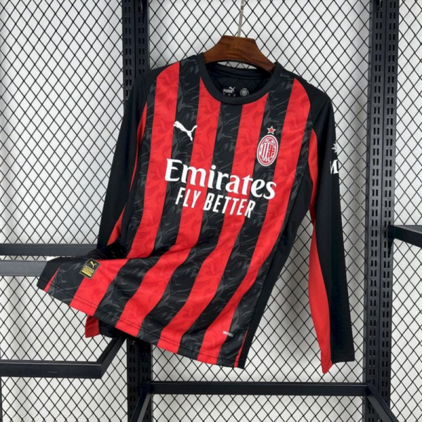 2025/26 AC Milan Home Long Sleeve jersey Fan Version