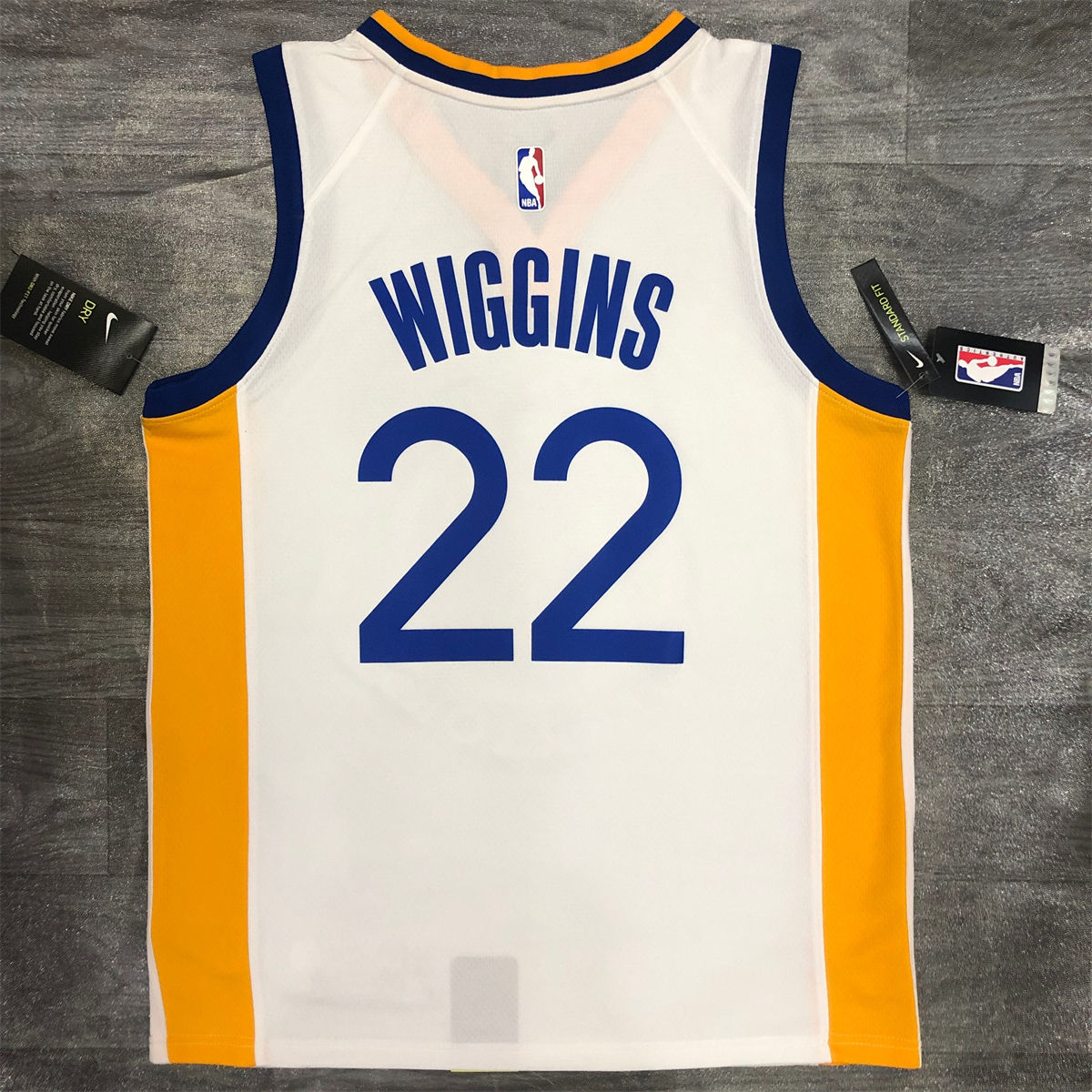 NBA Golden State Warriors v neck White Jersey WIGGINS#22 S-XXL