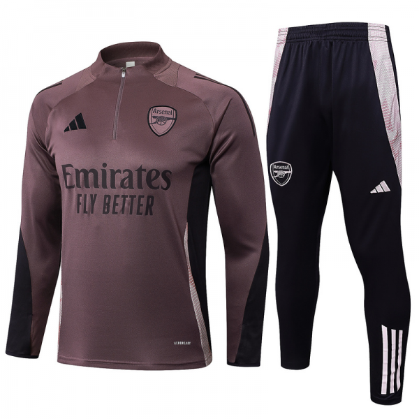 24/25 Arsenal Grey purple Long-sleeved half-pull training kit Football team kit