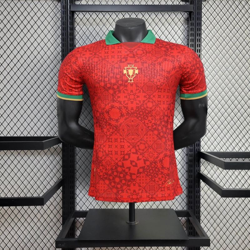 25/26 Portugal Anniversary Edition red jersey Player Version