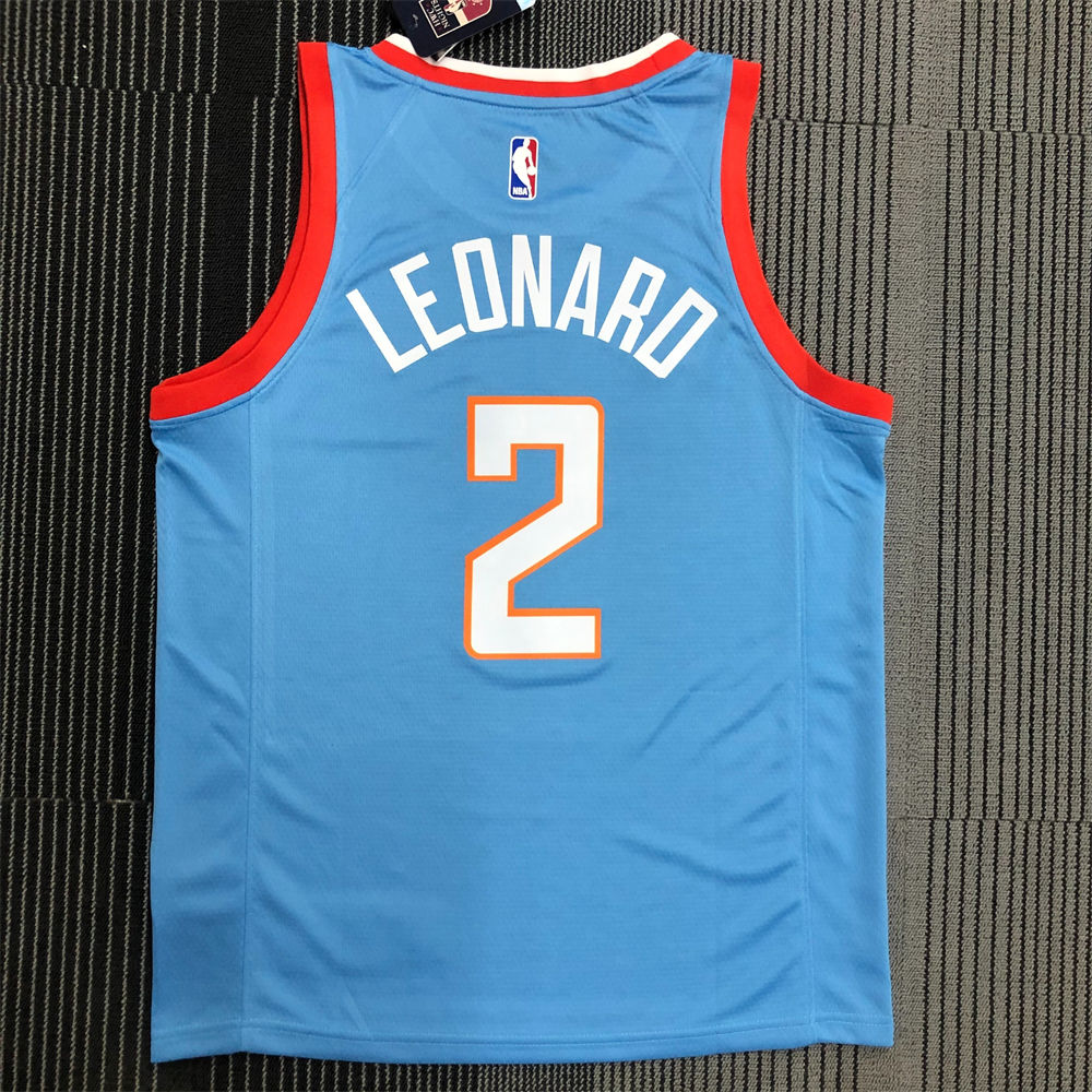 NBA Los Angeles Clippers Round Neck Blue Jersey LEONARD#2 S-XXL