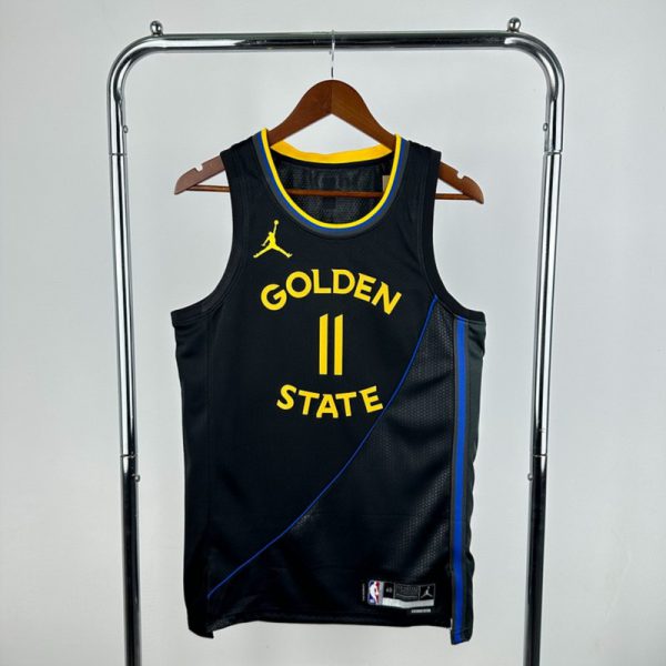 NBA 2025 Golden State Warriors Round Neck JORDAN Edition Black Jersey THOMPSON#11 S-XXL