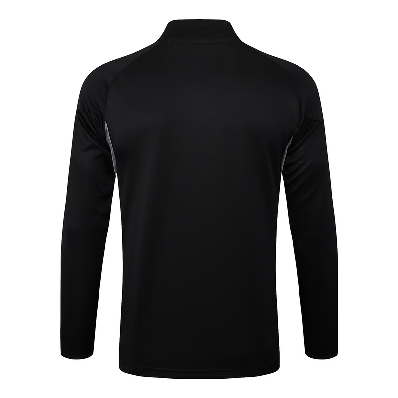 202526 Miami Black Long-sleeved half-pull training kit Football team kit