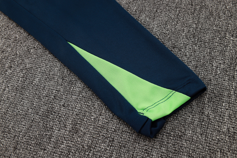 24/25 Brazil Blue Long-sleeved half-pull training kit Football team kit