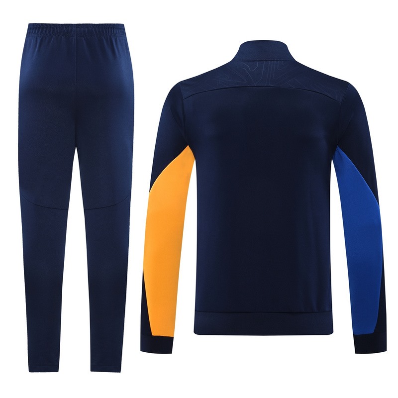 2024 0lympique Marseille Sapphire Blue Jacket Training Suit Set Football Team Shirt Sports Fashion