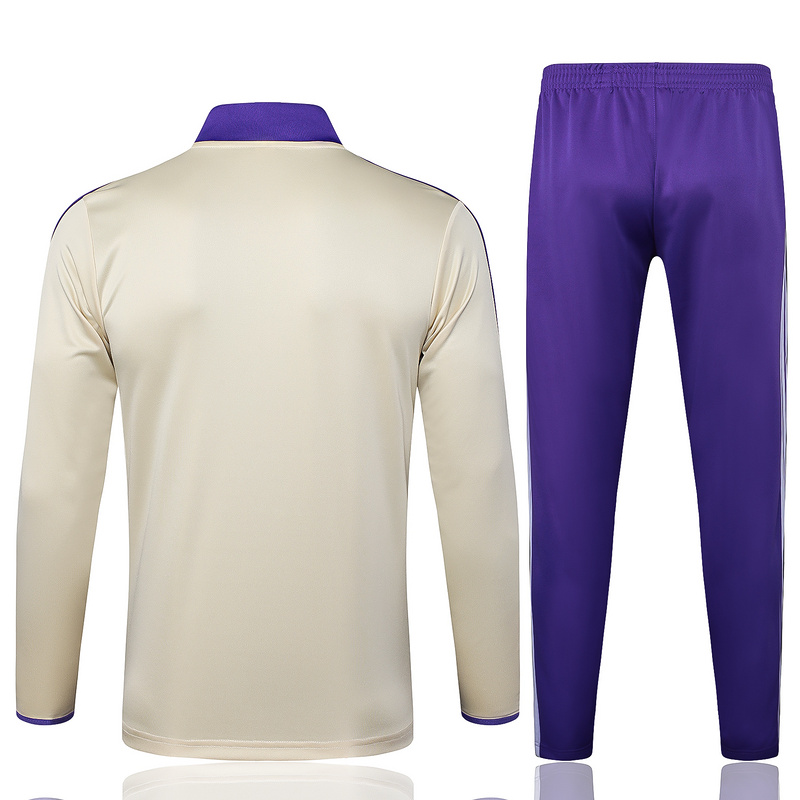 202526 Real Madrid Apricot Long-sleeved half-pull training kit Football team kit