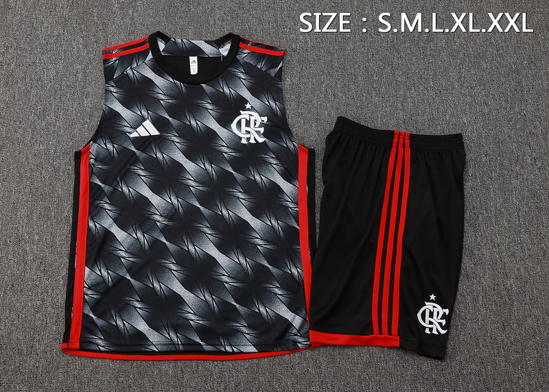 2025/26 Flamengo Black Training Set Shirt and Shorts