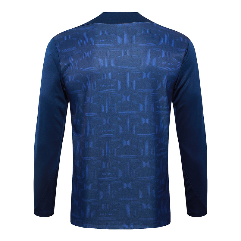24/25 Barcelona royal blue Long-sleeved half-pull training kit Football team kit