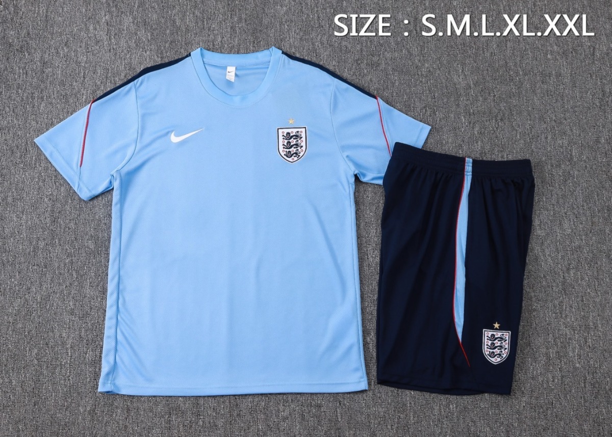 2026 England Light blue Training Set Shirt and Shorts