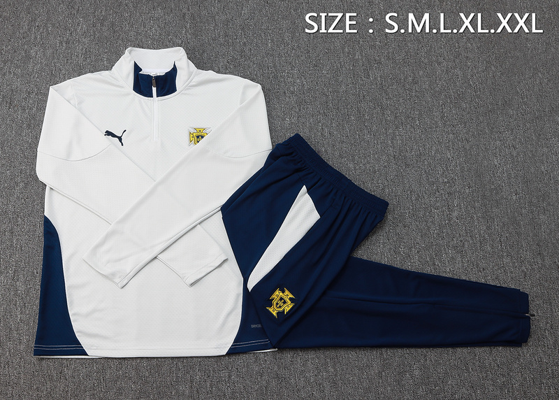2024/25 Portugal Off white Long-sleeved half-pull training kit Football team kit