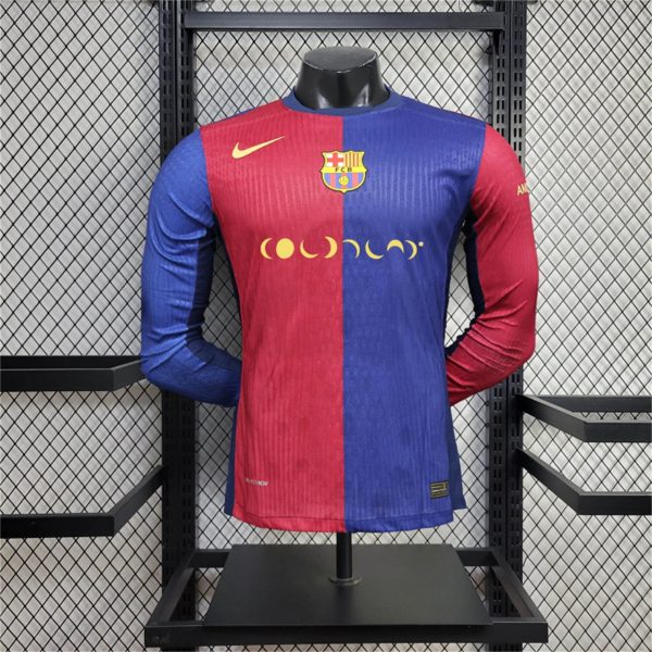 24/25 Barcelona Home Long Sleeve player "coolplay"  Special edition Jersey Player Version