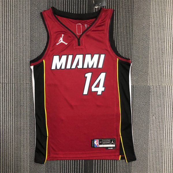 NBA Miami Hearts V-Neck Red 75th Anniversary Jersey HERRO#14 S-XXL