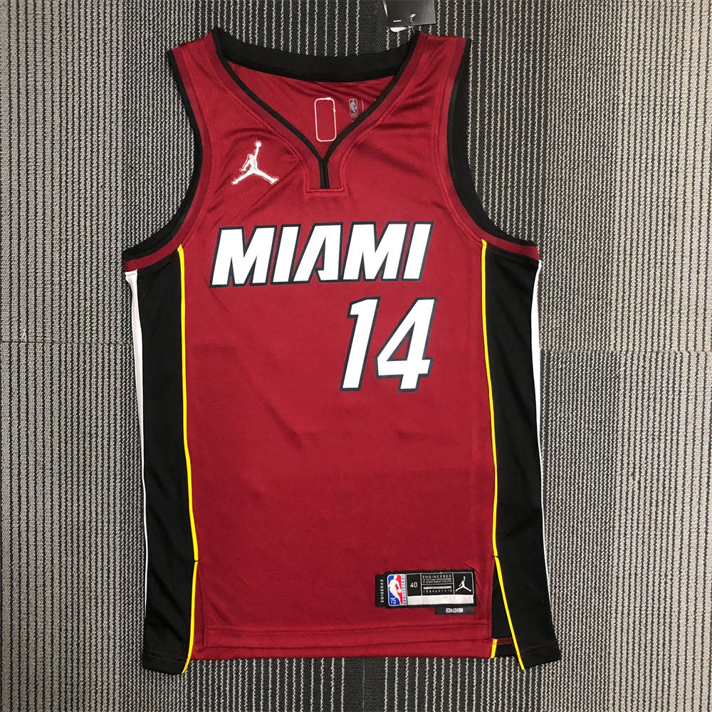 NBA Miami Hearts V-Neck Red 75th Anniversary Jersey HERRO#14 S-XXL
