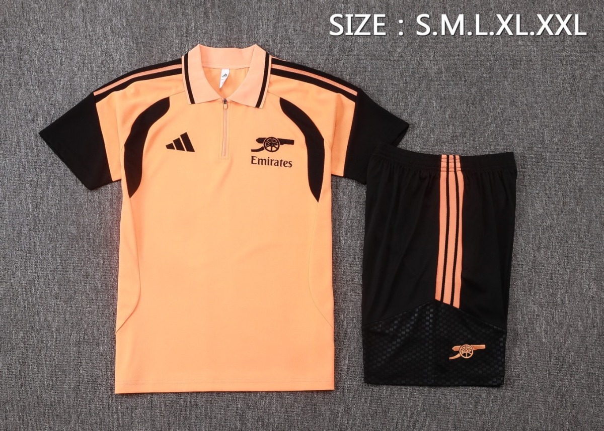 2026 Arsenal Orange Training Set Shirt and Shorts