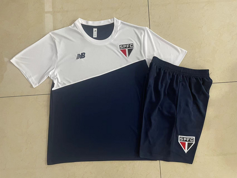 24/25 Sao Paulo Blue and White Training Set Shirt and Shorts