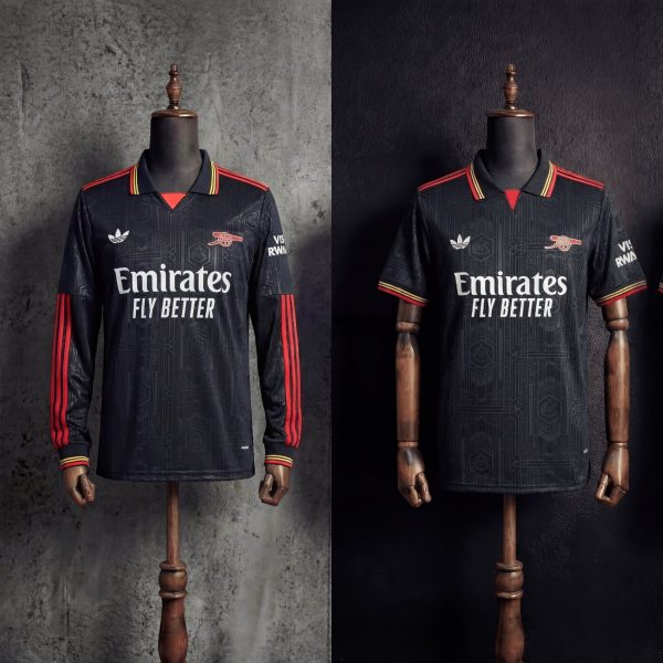 2025/26 Arsenal Training Black Polo Fan version