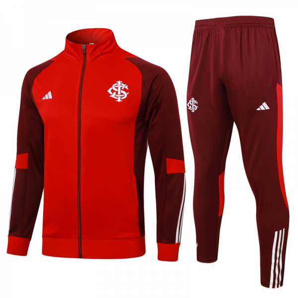 2024/25 Internacional Red Jacket Training Suit Set Football Team Shirt Sports Fashion