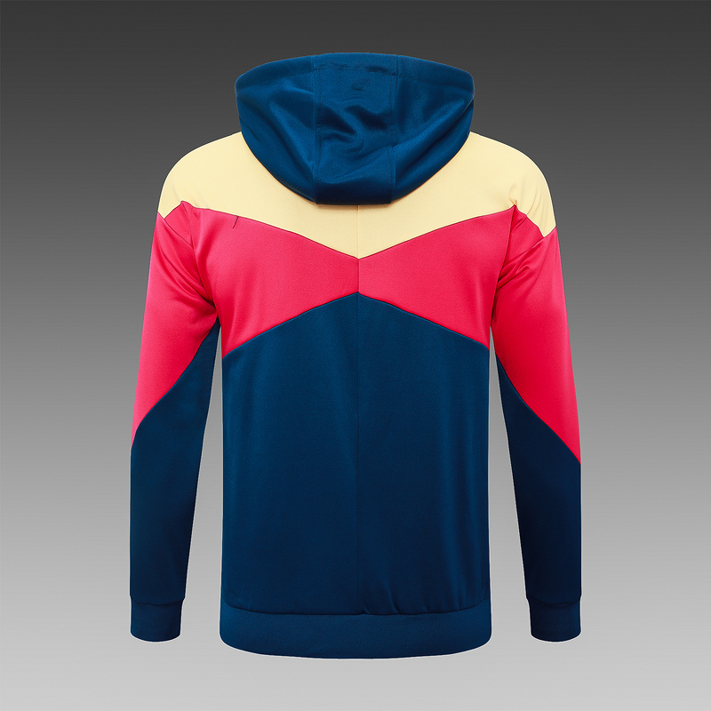 2024/25 Barcelona Blue Hoodie Jacket Kit Set Football Team Shirt Sports Fashion