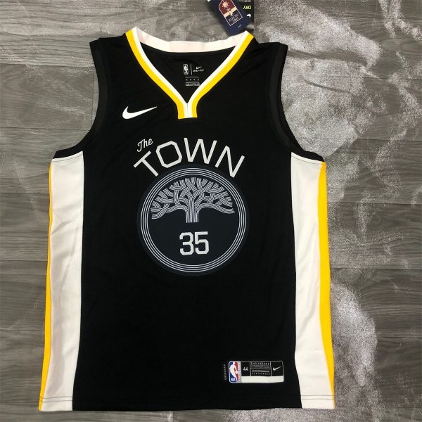 NBA Golden State Warriors V-Neck Black Jersey DURANT#35 S-XXL