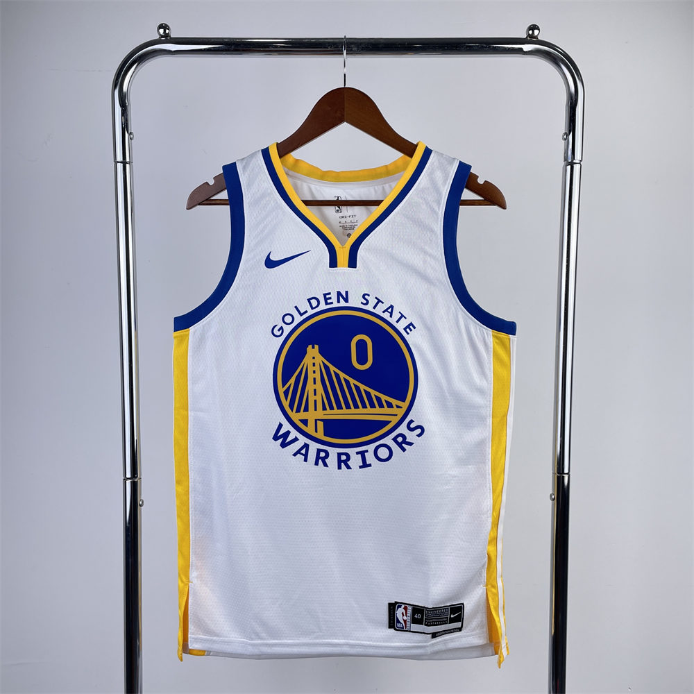 NBA Golden State Warriors 2023 V-Neck White Jersey PAYTON Ⅱ#0 S-XXL