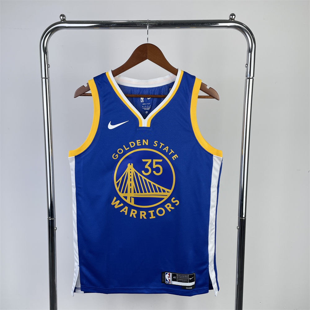 NBA Golden State Warriors 2023 V-Neck Blue Jersey DURANT#35 S-XXL