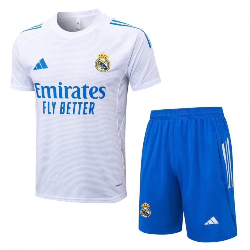 2026 Real Madrid White Training Set Shirt and Shorts