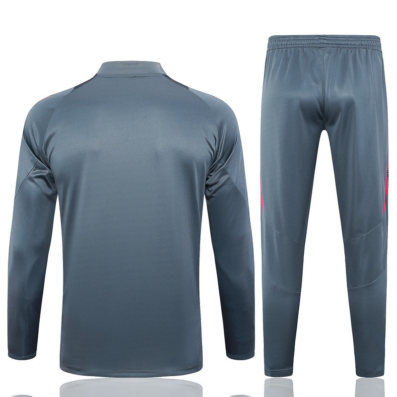 24/25 Germany Gray Long-sleeved half-pull training kit Football team kit