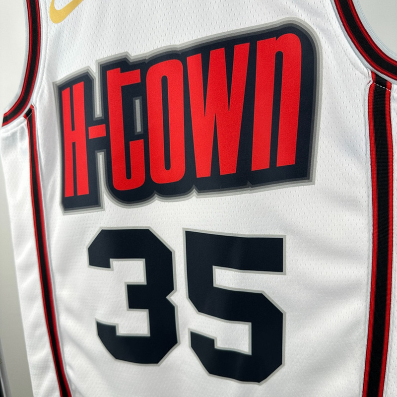 NBA Houston Rockets 2025 V-Neck City Edtion White Jersey DURANT#35 S-XXL