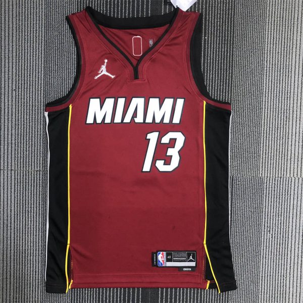 NBA Miami Hearts V-Neck Red 75th Anniversary Jersey ADEBAYO#13 S-XXL