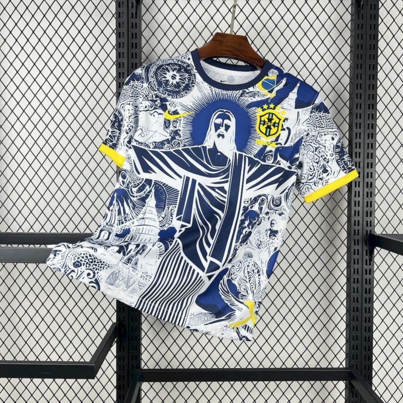 2025/26 Brazil Special Edition Blue and white  jersey Fan Version