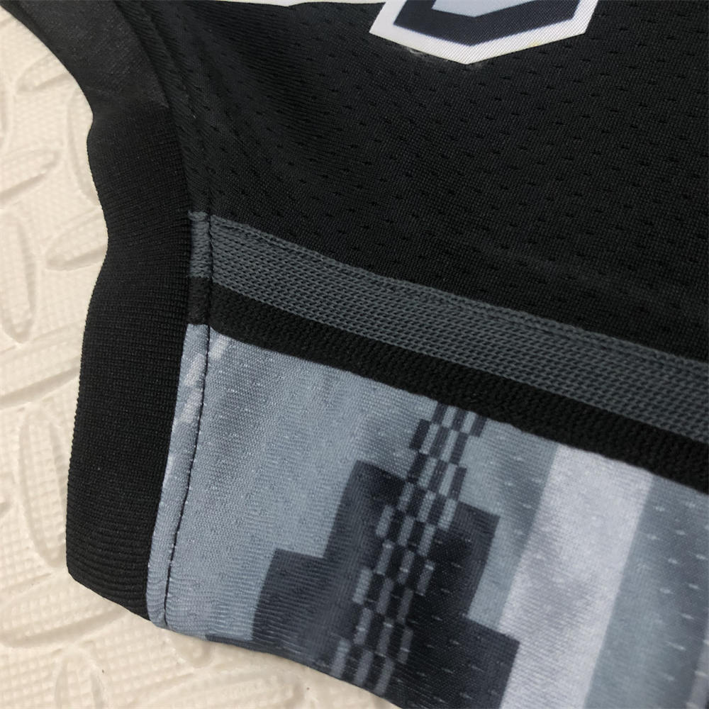 NBA San Antonio Spurs V-Neck Black jersey DUNCAN#21 S-XXL