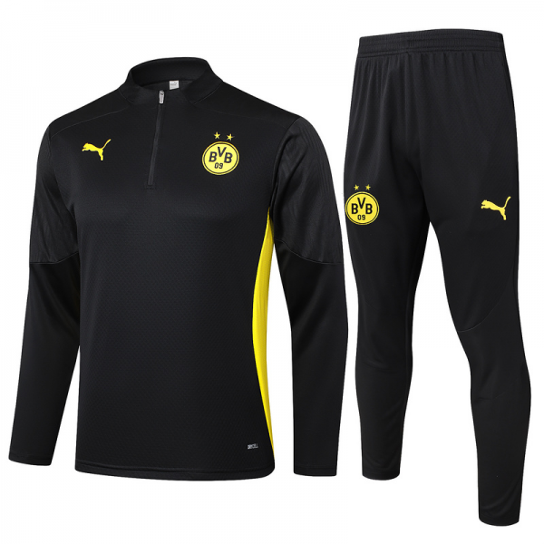 24/25 Dortmund Black Long-sleeved half-pull training kit Football team kit