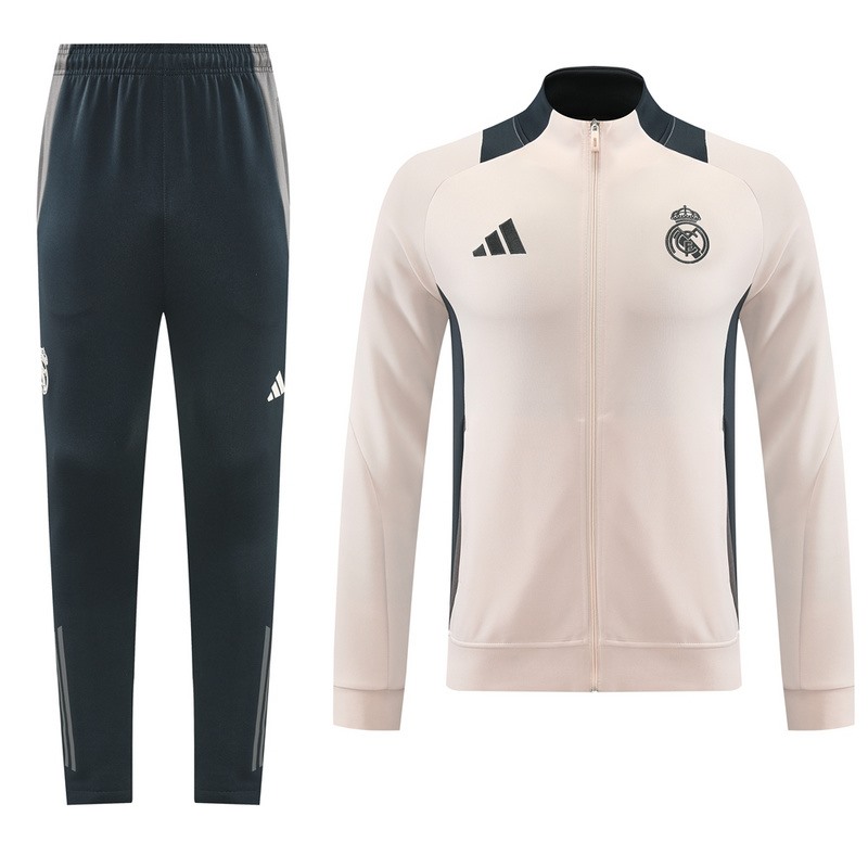 2024 Real Madrid Light Pink Jacket Training Suit Set Football Team Shirt Sports Fashion