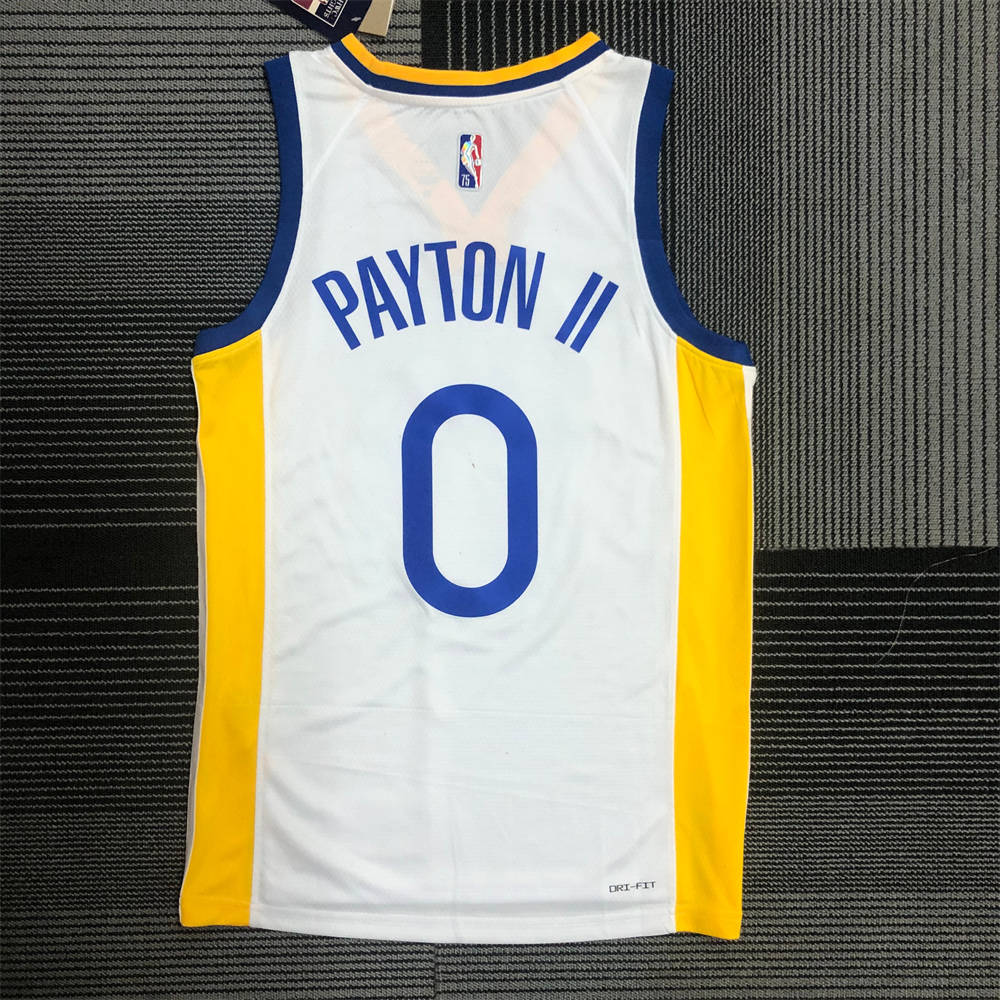 NBA Golden State Warriors V-Neck White Jersey PAYTON Ⅱ#0 S-XXL