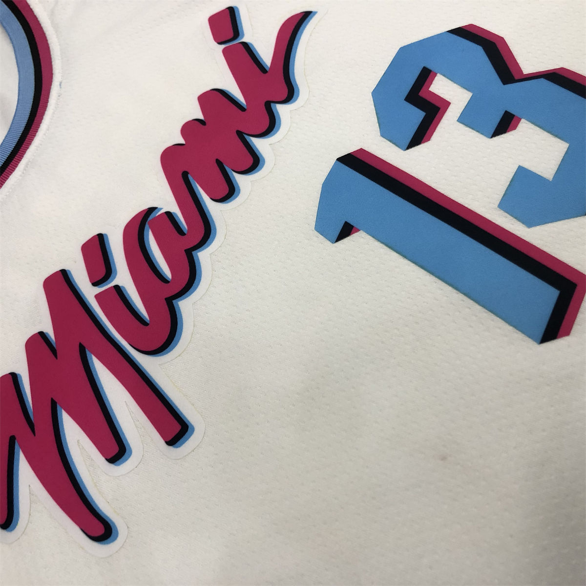 NBA Miami Hearts round neck White Jersey ADEBAYO#13 S-XXL