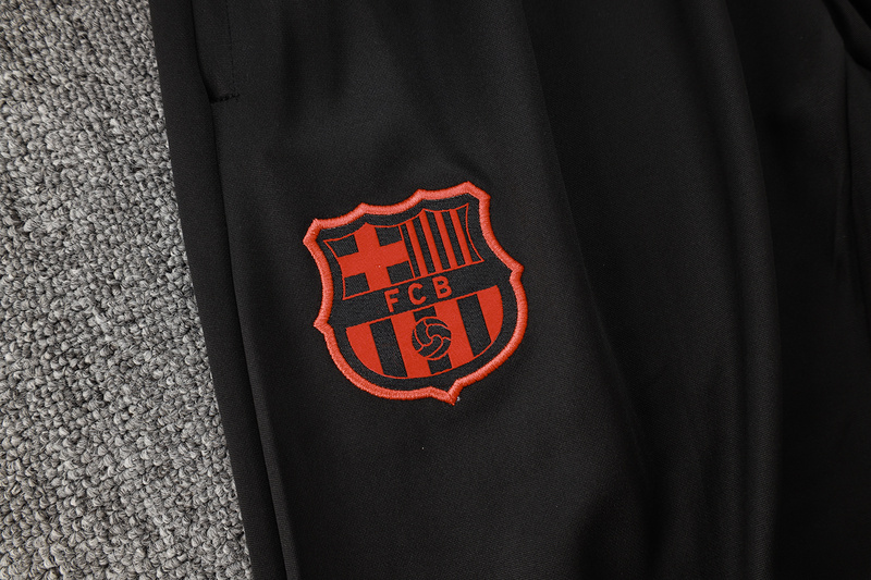 24/25 Barcelona Black Long-sleeved half-pull training kit Football team kit