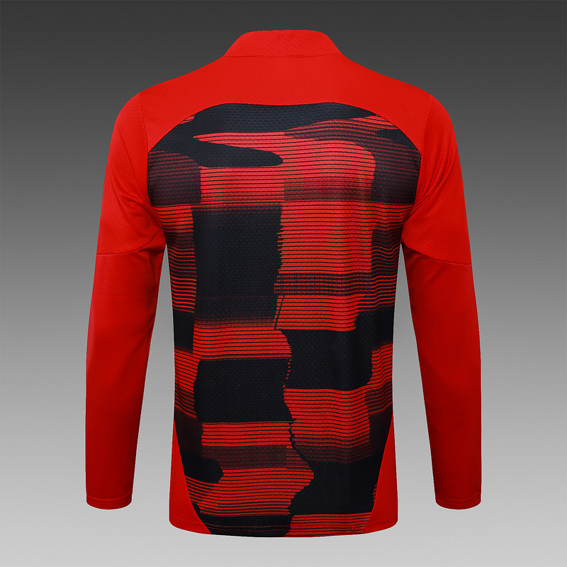 24/25 AC Milan Red Long-sleeved half-pull training kit Football team kit