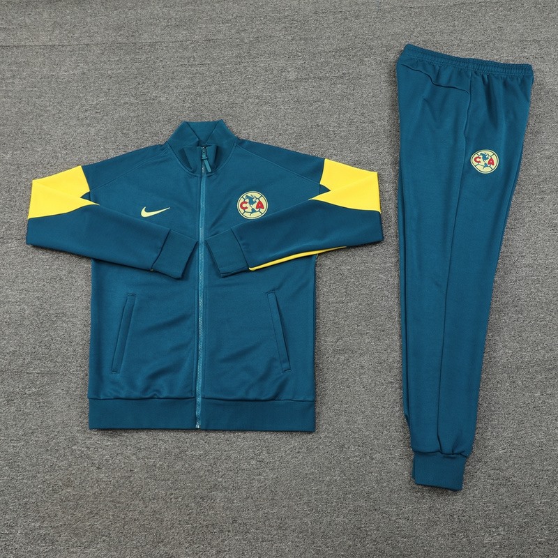 2024 Club Americas light green Jacket Training Suit Set Football Team Shirt Sports Fashion